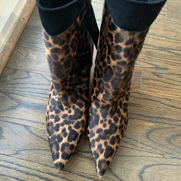 New Saint Laurent Charlotte Calf Hair Ankle Boot - Picture 9 of 16